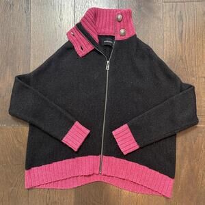 Zadig & Voltaire Alpaca Blend Zip Sweater High Neck Cardigan Small